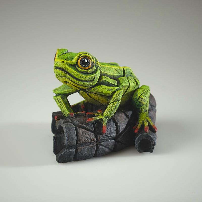 African Tree Frog Sculpture (Green)